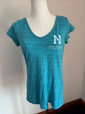 District Teal Heathered V-Neck Logo Tee Nawrocki Imports thumbnail 1