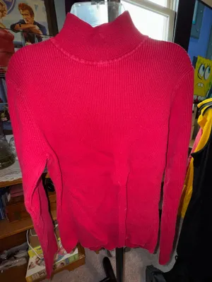 Croft & Barrow Red mock neck sweater thumbnail 1