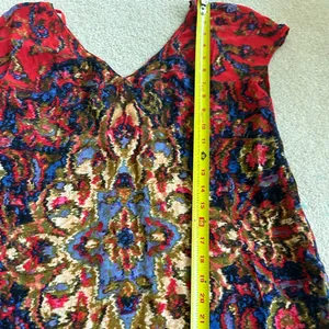 Anthropologie Maeve Women’s Red Medallion Mini Shift Dress‎ Size XS Abstract thumbnail 8