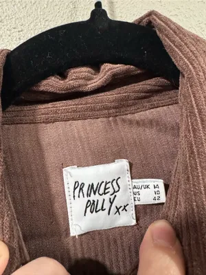 Princess Polly Cropped Corduroy Button-Front Shirt Jacket - Brown thumbnail 3