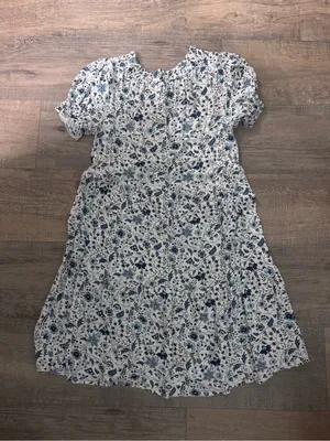 Margaux Riviera • Mini Dress • Blue White • Petite Small • Floral thumbnail 5