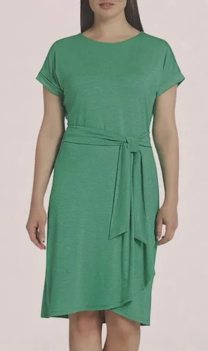 Chaps NWT Crewneck Knit Dress Green Short Sleeve Size XXL Womens thumbnail 1