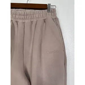 Comfrt Taupe Fleece Jogger Sweatpants Elastic Waist High Rise Medium thumbnail 3