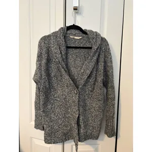 Eddie Bauer‎ Grey Marl Shawl Collar Cardigan Sweater Single Button XS/S thumbnail 2