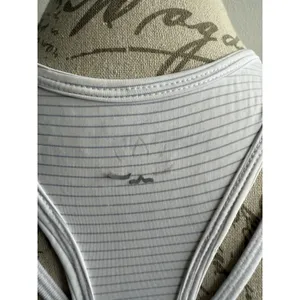 Beyond Yoga Women Liner Tank Relaxed‎ Fit Top White Striped Small thumbnail 4