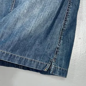 Talbots Denim Skirt Size 10 Blue Jean Drawstring 100% Cotton Short A-line Casual thumbnail 2