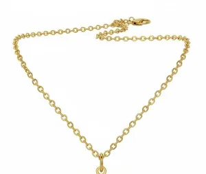 Plunder Gold Square Pendant Necklace with Engraved Sentiment thumbnail 1