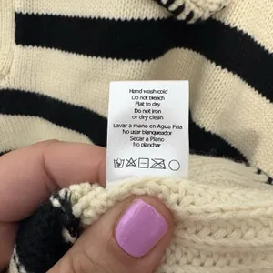 Unbranded Women’s Collared Polo Sweater Cream & Navy Stripe 2XL Nautical Boho thumbnail 10