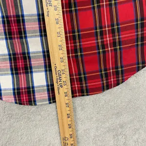 J Crew Top Womens XS‎ Red White Signature Fit Cotton Mixed Tartan Plaid BM033 thumbnail 7