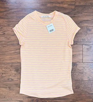 Free People • Night Sky Tee pink stripe Summer Rose baby t shirt thumbnail 1