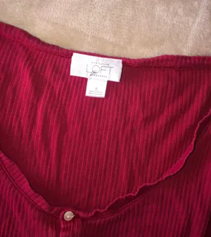 Ann Taylor Loft Henley Long Sleeve Top thumbnail 2