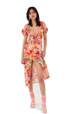 For Love & Lemons Beth Midi Dress Small thumbnail 4
