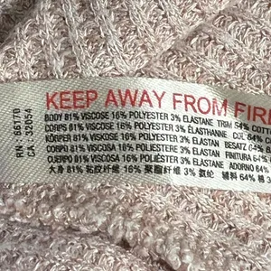 Daily Practice Anthropologie Shirt Womens XS Pink Waffle Knit Thermal Split Neck thumbnail 6