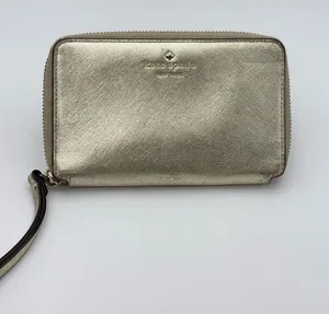 kate spade‎ Metallic Gold Zip Wristlet Wallet thumbnail 1