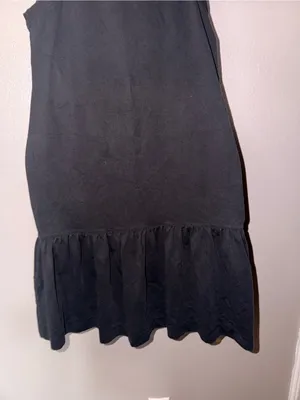 Madewell Black Sleeveless Ruffle-Hem Mini Dress thumbnail 4