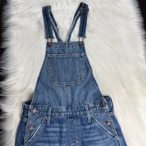 Abercrombie Blue Denim Short Overalls thumbnail 3