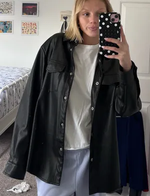 Avec Les Filles Oversized black leader jacket thumbnail 1