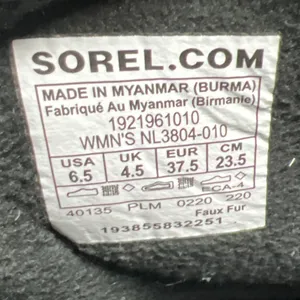 Sorel Out and About Mid Puffer Boots Womens 6.5‎ Black White EUC thumbnail 9