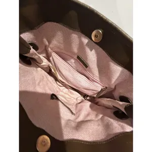Dooney & Bourke June Brown Pebbled Leather Double Pocket Cinch Shoulder Purse M thumbnail 11