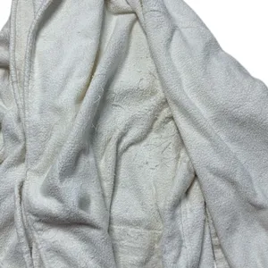 Unisex Plush Necessities Terry Cloth Full Length Robe One Size Cream Off White thumbnail 3