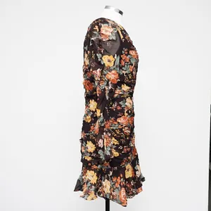 Veronica Beard. Hedera Silk Floral‎ Mini Dress. thumbnail 4