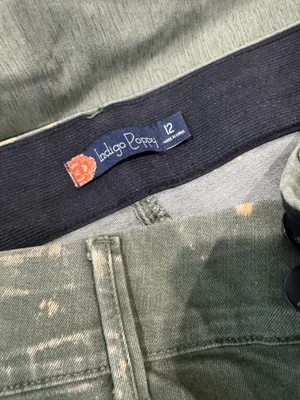 Indigo Poppy green & khaki jeans thumbnail 2