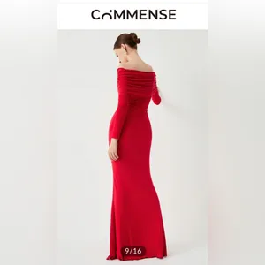 NWT Commense Red Off-Shoulder Dress thumbnail 5