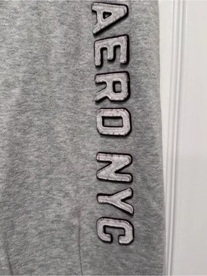 Aeropostale Gray Jogger Sweatpants Women’s XS Logo Fleece Lounge Pants thumbnail 3