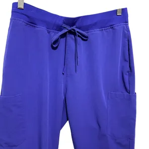 Mandala‎ Women Scrub Jogger Pants L Purple Medical Cargo Nurse Utility Uniform thumbnail 2