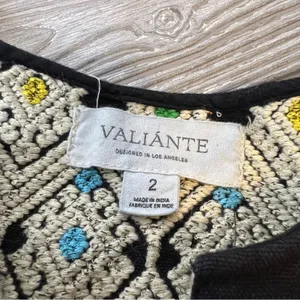 Anthropologie Valiante Panay Embroidered Caftan‎ Black Size Medium thumbnail 3