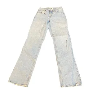 Abercrombie & Fitch Curve Love The Straight Mid Rise Jeans‎ Light Wash 24 00R thumbnail 3