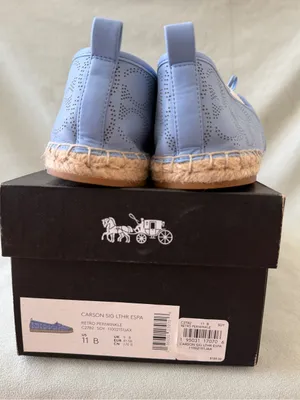 Coach Women's Carson Signature Jacquard Espadrille Loafers Lather Blue Size 11B thumbnail 10