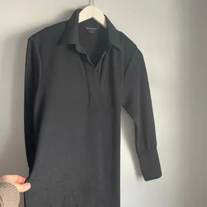 Club Monaco Black Collared Shirt‎ Dress Career Work Office Neutral Minimalist M thumbnail 9