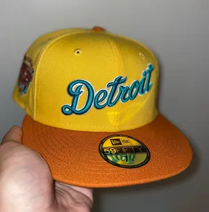 New Era Myfitteds Detroit tigers script logo size 7 1/8 brand new sold out thumbnail 1