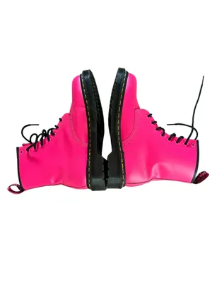 Dr. Martens 1460 Smooth Leather Lace Up Boots Womens Size 7 Hot Pink thumbnail 5