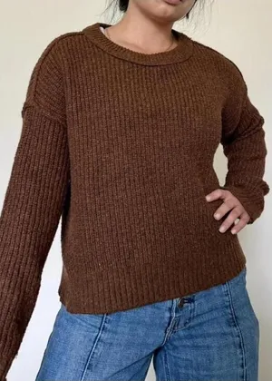 American Eagle 90s Ribbed Knit Sweater Woman’s Size Small Oversized Vtg thumbnail 1