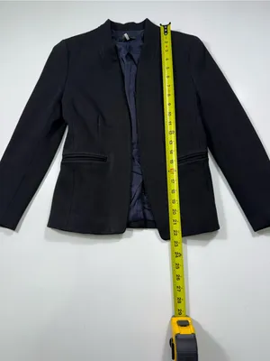 J. Crew Collarless Black Single-Breasted Tailored Blazer thumbnail 3