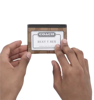Coach NWT Slim Id Card Case In Signature Canvas thumbnail 2