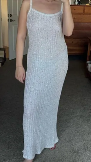 Rumored white sequin dress Size XS thumbnail 3