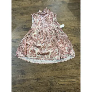 Free People Women's All The Time Velvet Paisley Mini Dress In Petal Pink Combo thumbnail 3