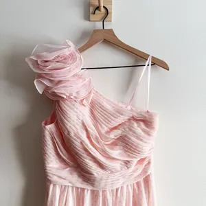Mac Duggal Pink Polka Dot Ruffled One Shoulder Gown Size 10 thumbnail 6