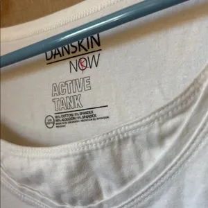 FINAL MARKDOWN Danskin Now Active White Tank Top Large thumbnail 3