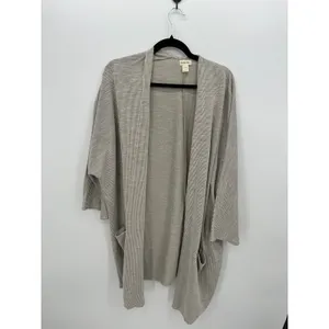 DONNI Long Cardigan Women Open Front Ribbed Oversized Duster Quiet Luxury thumbnail 2
