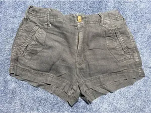 American Eagle Black Denim Shorts Size 0 thumbnail 1