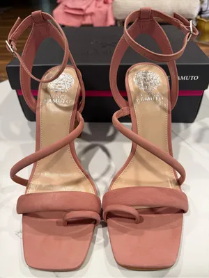 Vince Camuto Dusky Rose Strappy Ankle-Heel Sandals thumbnail 1
