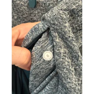Lululemon Rest Less Half Zip Women 6 Blue Space Dye Merino Wool Blend Base Layer thumbnail 6