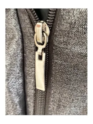 Sandro 𖦹 Cropped Swing Jacket 𖦹 Metallic Black + Silver Hardware 𖦹 Medium 𖦹 thumbnail 7