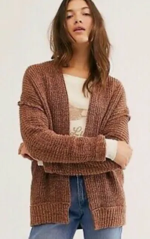 Free People High Hopes Cardi Mariposa Combo Knit Sweater Size Small Boho thumbnail 1