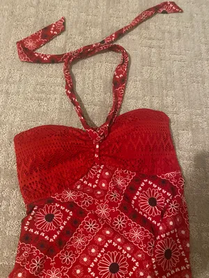 Red Country Tank Top Flowers thumbnail 2