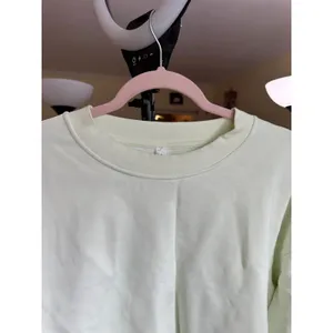 Lululemon Perfectly Oversized Crew Sweater Size 6 Workout Comfortable Neon Green thumbnail 7
